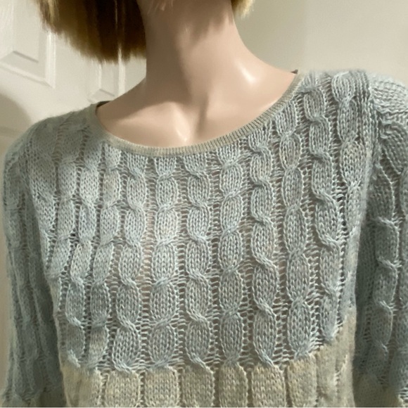 Anthropologie Sparrow Ombre Cable Knit Wool Blend Sweater Size M - Picture 4 of 13